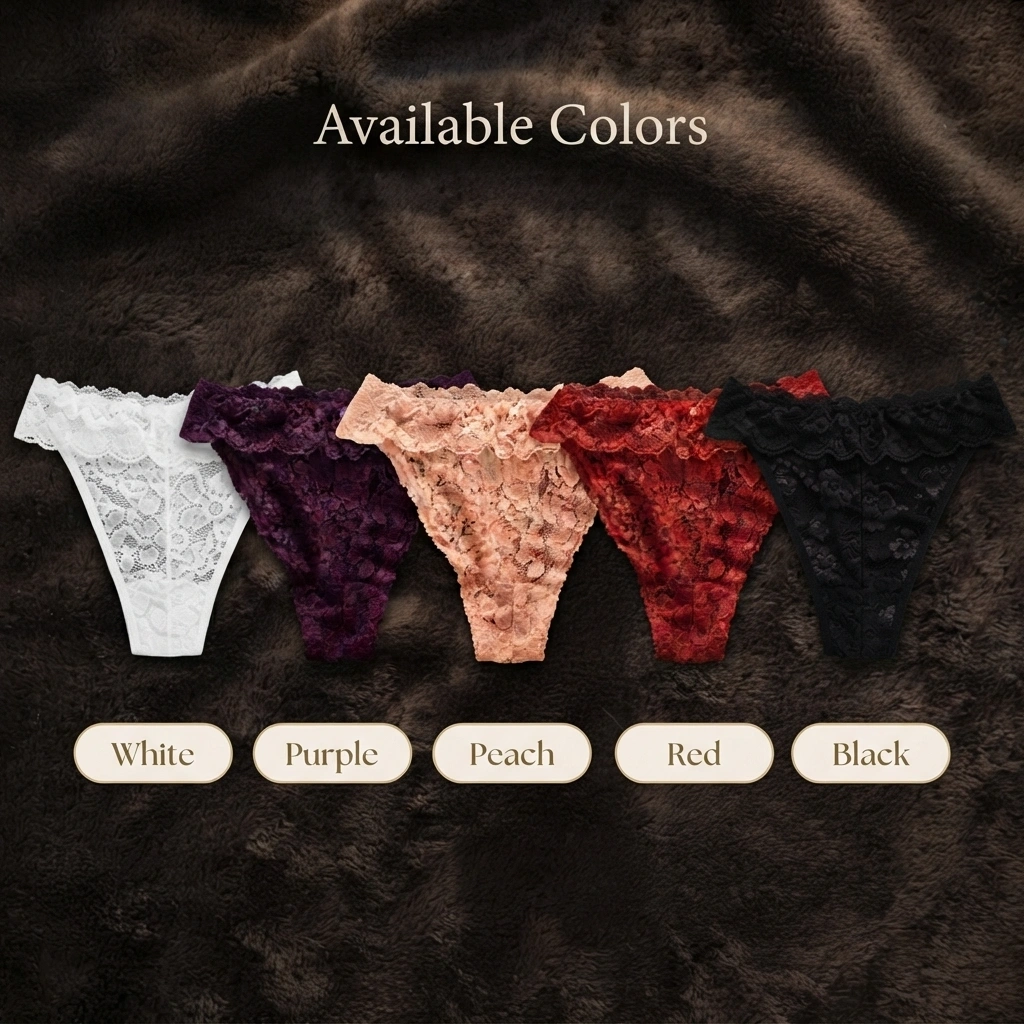 Women’s Lace Thong Panty | Soft Floral Lace Comfortable Stylish Fit - Image 4