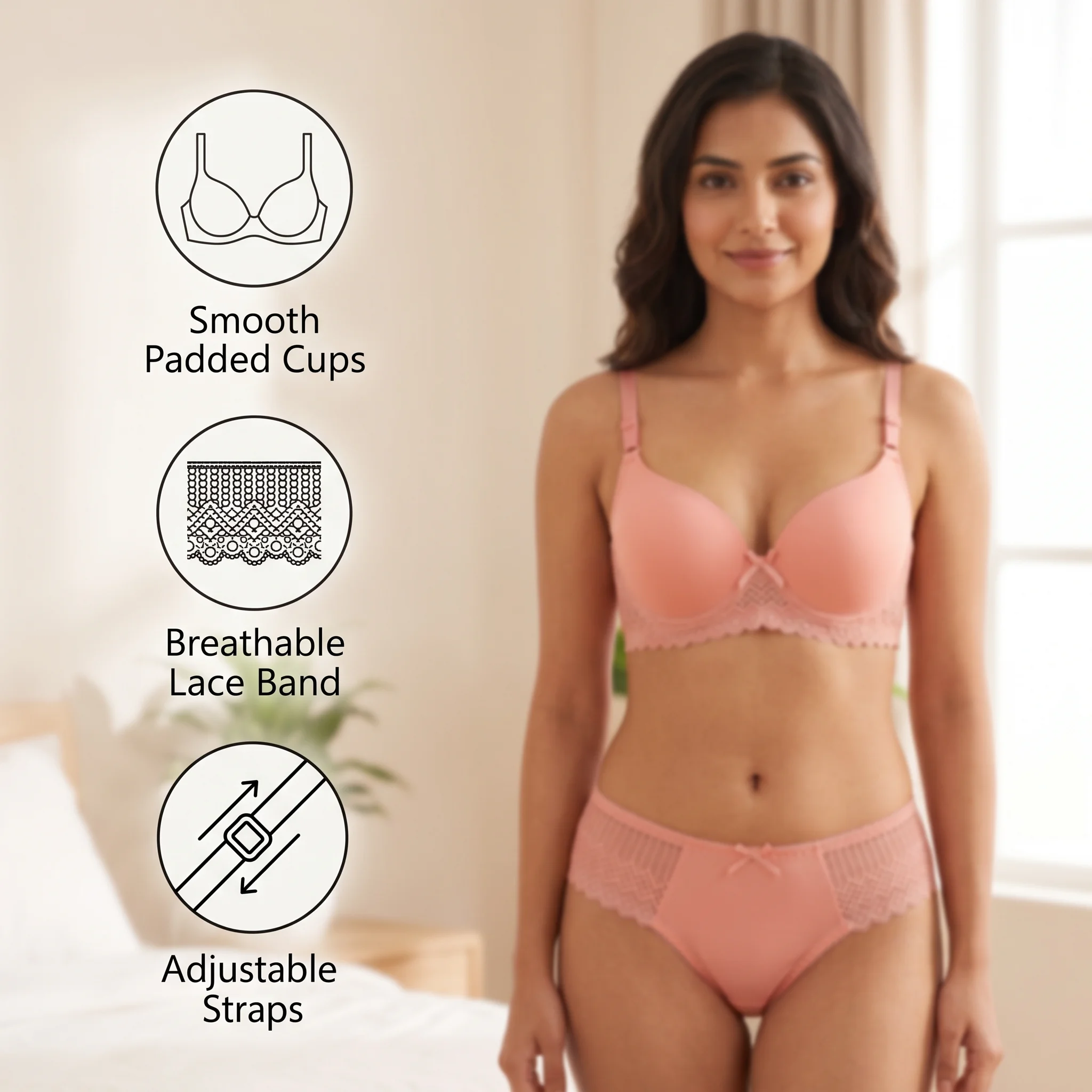 Women’s Lace Bra and Panty Set 6 Colors - Image 3